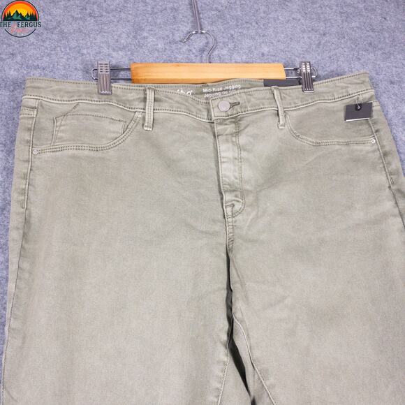 NWT Mossimo Jegging Jeans Green Mid-Rise Skinny Denim Normcore Women's 18/34R - Picture 4 of 12